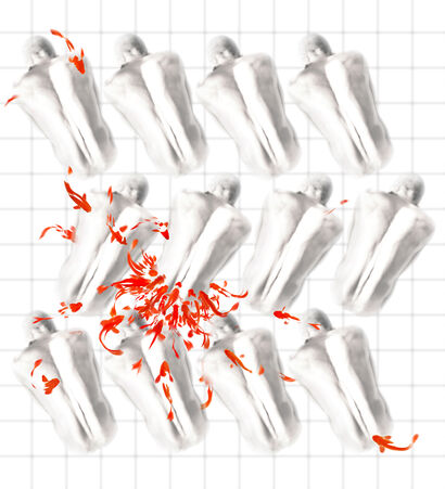 ‘The Election’ or ‘Full body exfoliation by Koi carp’ - a Digital Graphics and Cartoon Artowrk by Yoso